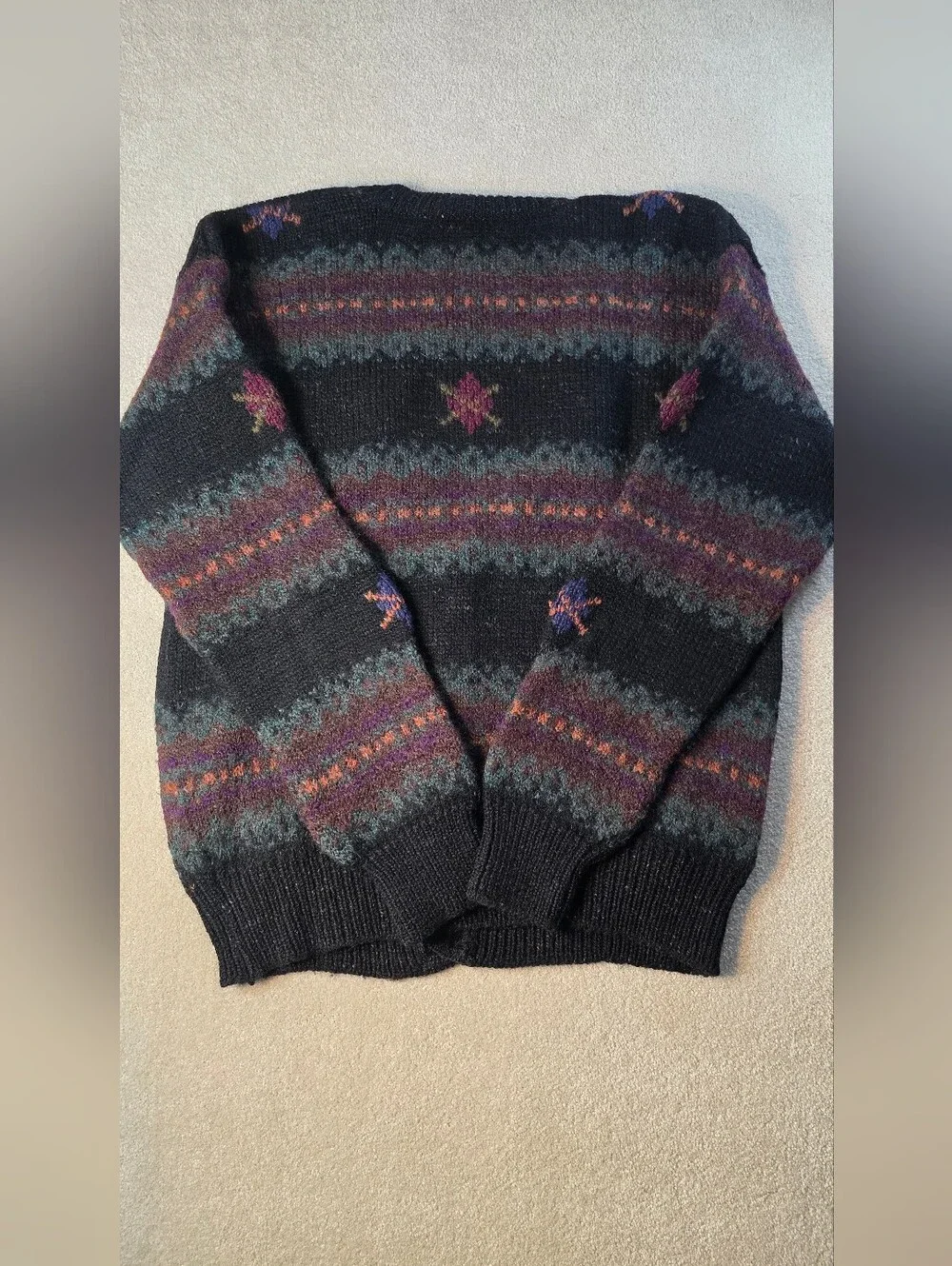 Vintage Tricots St. Raphael Cardigan Sweater New Wool Nordic Academia Mens XL